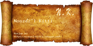 Noszál Kitti névjegykártya